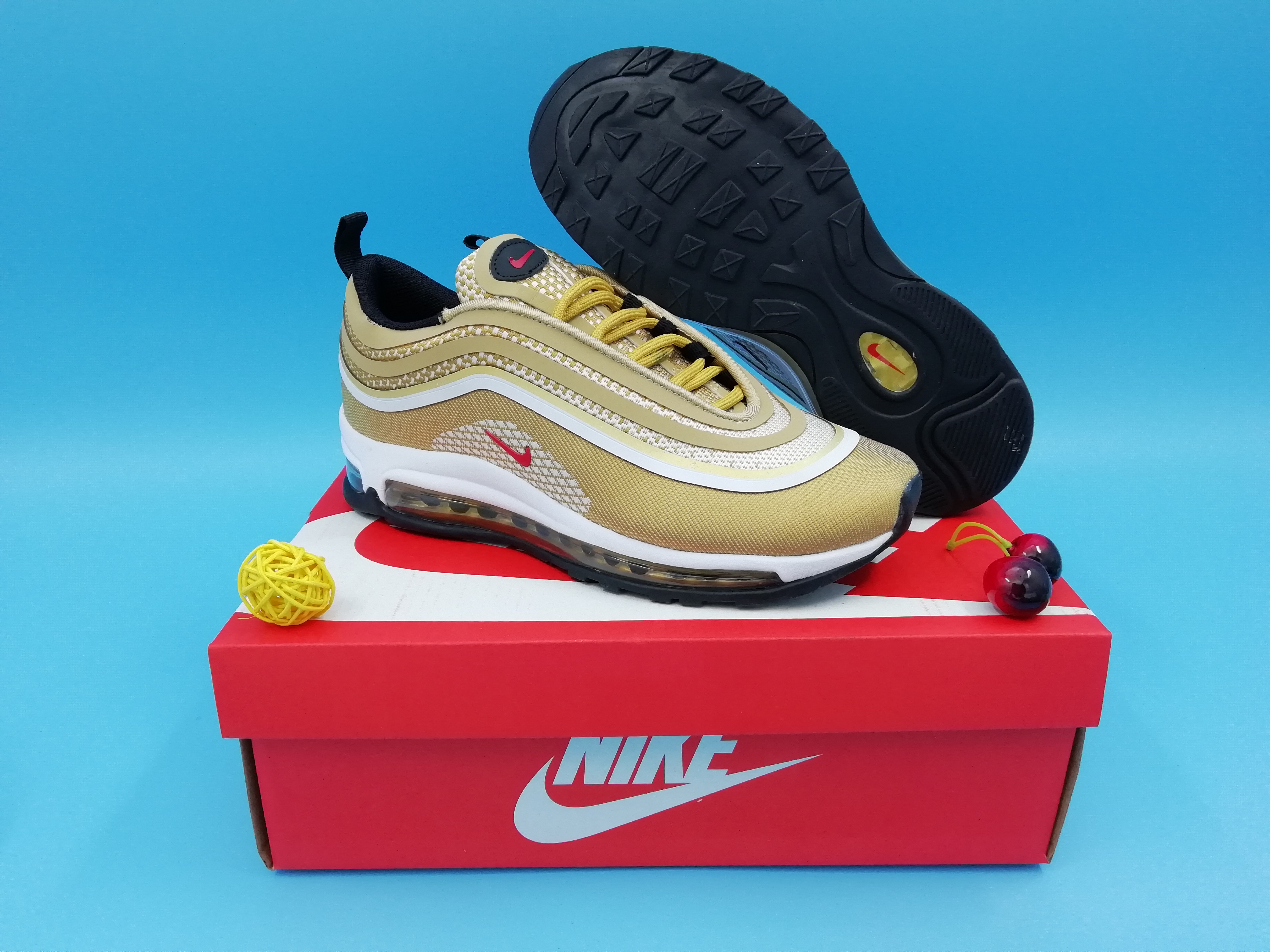 2019 Nike Air Max 97 Yellow White Shoes - Click Image to Close